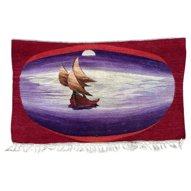 Mid-Century Modern Hand Woven Tapestry, 1960s For Sale - Image 17 of 17