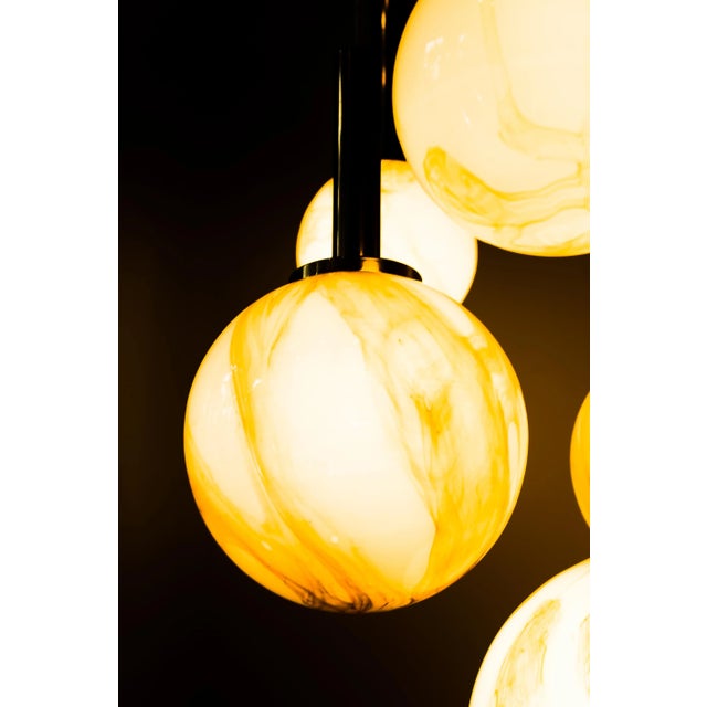 1960s Glass Chandelier, 1960s For Sale - Image 5 of 6