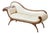 Vintage Antique Settee With Marble Side Table For Sale