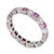 Contemporary Vintage 1.10 Carat Pink Sapphire Diamond Platinum Band, Size 8 For Sale - Image 3 of 5