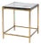 Square Contemporary End Table - Brass Finish For Sale