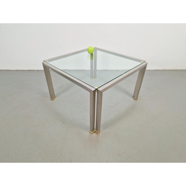 Regency T28 Coffee Table in Brass and Glass from Peter Ghyczy, 1970s For Sale - Image 16 of 18