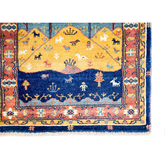 Mid-20th Century Persian Bidjar Pictorial Rug For Sale - Image 11 of 14