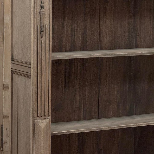 Wood 19th Century Renaissance Revival Stripped Oak Open Bookcase For Sale - Image 7 of 18