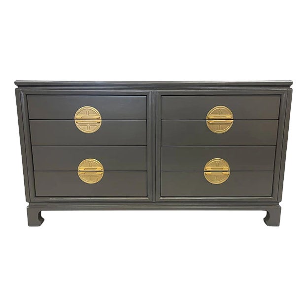 60" Finished 8 Drawer Vintage Dresser For Sale