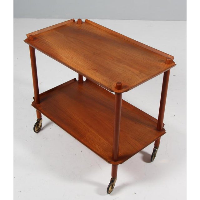 Teak Bar Cart by Poul Hundevad, Denmark, 1960s For Sale - Image 3 of 8