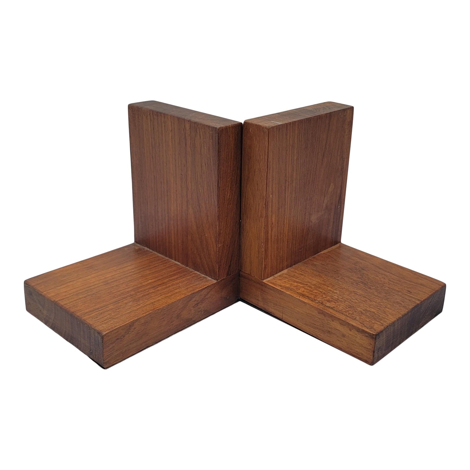 MidCentury Modern Wooden Bookends a Pair Chairish