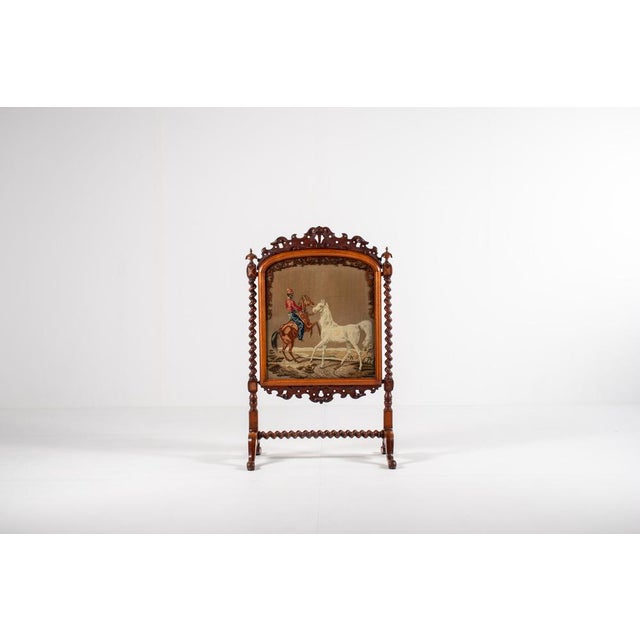 Antique Victorian Needlepoint Fire Screen For Sale - Image 15 of 15