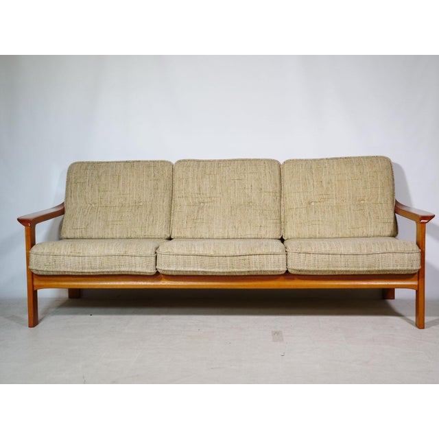 Vintage Scandinavian Teak 3-Seater Sofa, 1970s For Sale - Image 11 of 11