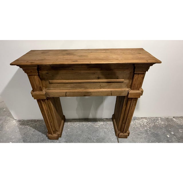 1990s Reclaimed Wood Fireplace Mantel For Sale - Image 4 of 8