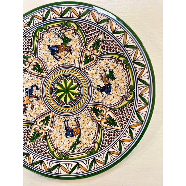 Coimbra Ceramic - Hand Painted Portuguese Plate For Sale - Image 4 of 13