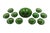 Art Deco 1940’s Anchor Hocking Emerald Green “Inspiration” Glass Bowls Set, 11pcs For Sale - Image 3 of 9