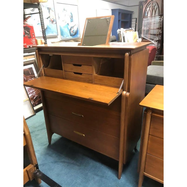 John Van Koert 1960s Drexel Projextion Series Highboy Chest For Sale - Image 4 of 5