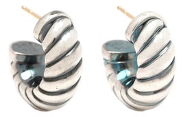 Example of Huggies and Hoop Earrings