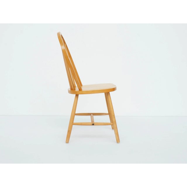 Wood Mid-Century British Solid Pine Dining Chair by Lucian Ercolani for Ercol For Sale - Image 7 of 10