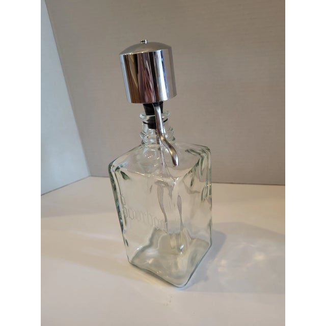 Vintage Glass Pump Bourbon Decanter For Sale In Chicago - Image 6 of 7