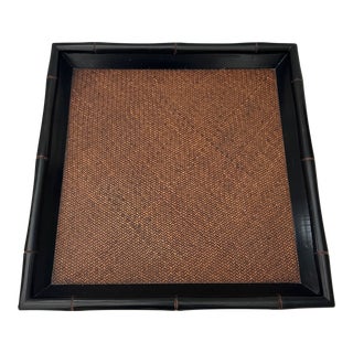 Vintage Faux Bamboo/Rattan Tray For Sale