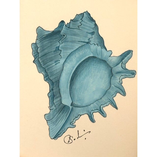 Every shade of blue in this seashell was built slowly and intentionally, layer by layer. The soft shading, delicate fine-...