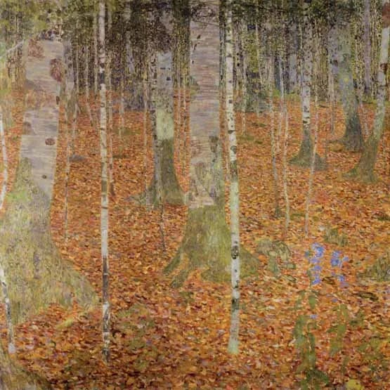 Artist: Gustav Klimt Country: Austria Title: Birch wood Medium: Giclee Marks: Numbered limited edition Printed: Watercolor...