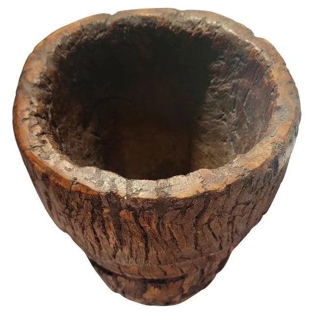 19thc Burl Wood Bucket / Container For Sale - Image 4 of 7
