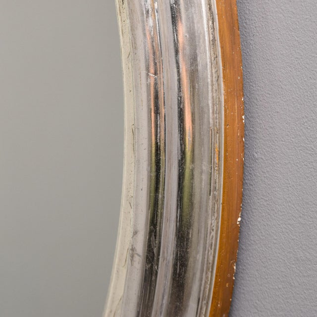 Large Round Louis Philippe Silverleaf Mirror For Sale - Image 9 of 10