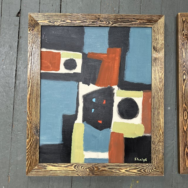 Set of two contemporary original paintings by Stephen Heigh. Each signed and framed. They measure 18x22 or 21.5x25.5...