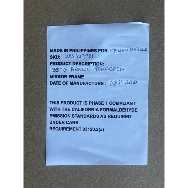 Large Scalloped Wave Tortoiseshell Mirror For Sale - Image 4 of 8