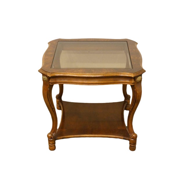 20th Century French Gordon S Furniture Country Glass Topped 24 Square End Table Chairish
