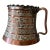 Vintage Persian Copper/Tin Tankard With Fluted Top and Intricate Engraving For Sale