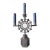 Mid-Century Mexican Tin Candelabra With Sunburst Mirror & Embossed Details For Sale