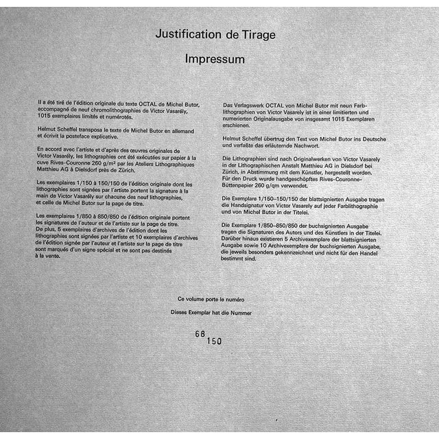 1972 Abstract Victor Vasarely Serigraph on Canvas Board For Sale - Image 10 of 11