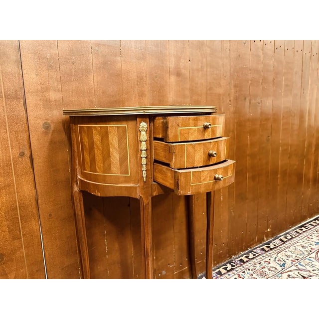 Brown French Baroque Side Table For Sale - Image 8 of 10