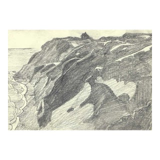 1978 Robert Angeloch Block Island Rhode Island Drawing For Sale