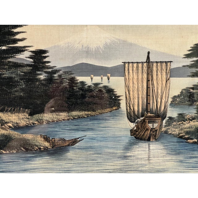 Textile Japanese Meiji Period Embroidered Painting Attr. Nishimura Sozaemon of Kyoto For Sale - Image 7 of 10