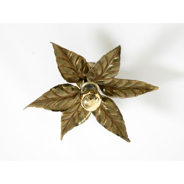 Brass Flush Mount Lamp by Willy Daro, 1970s For Sale - Image 4 of 18