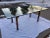 Mid 20th Century Asian Influenced Glass Dining Table in Faux Bamboo Having Bronze Fretwork For Sale - Image 5 of 12