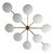 21st Century Dieci Bronze Matte White Murano Flush Mount by Fabio LTD For Sale