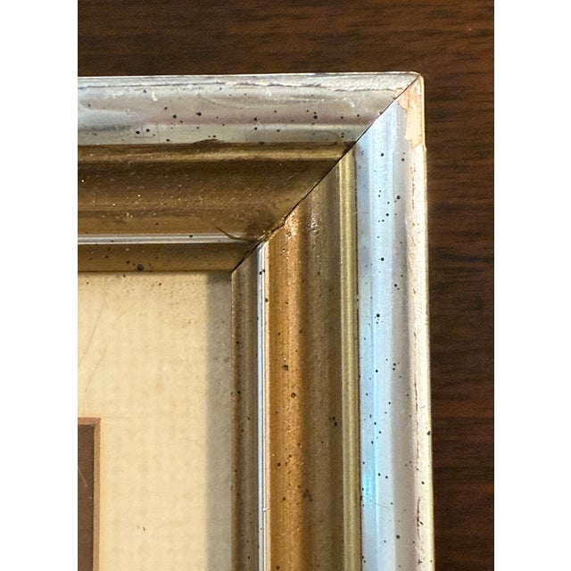 Boston Trumeau Silver Gilt Mirror With Leonard Mersky Etching For Sale - Image 4 of 8