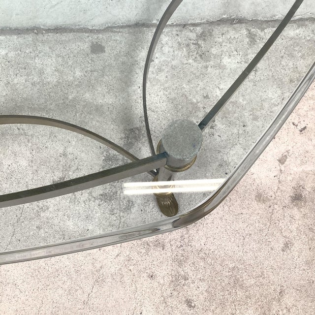 Brass 1960s Neoclassical Brass and Glass Hoof Foot Coffee Table in the Style of La Barge For Sale - Image 8 of 18