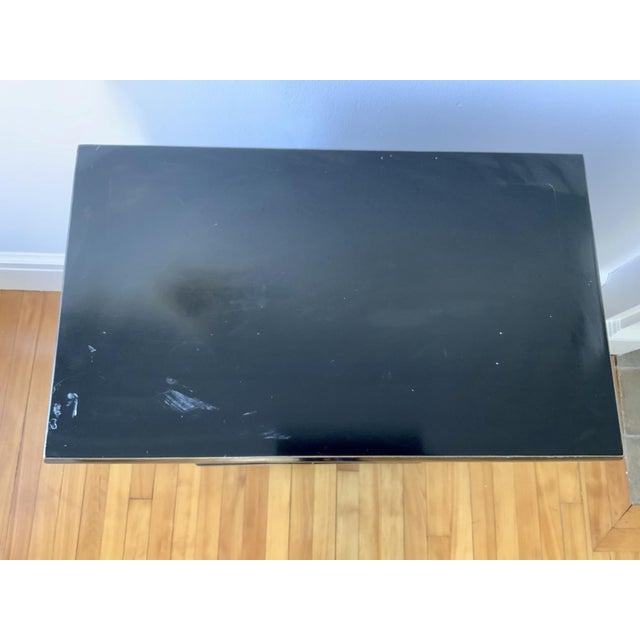 Black Antique Chinese Ming Style Two-Door Small Black Lacquered Cupboard Cabinet For Sale - Image 8 of 10
