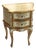 Mid-Century Florentine Italian Gold and White Gilt Side Table Nightstand, 1960s For Sale
