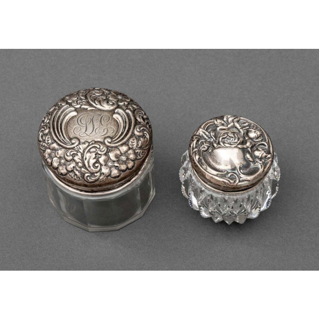Sterling Silver & Cut Glass Vanity Accessories, 8 For Sale - Image 9 of 18