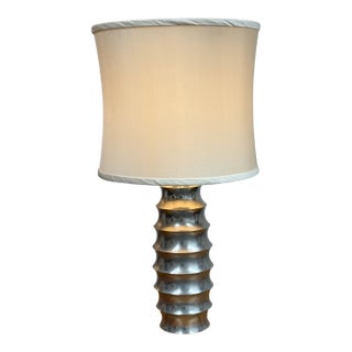 Nambé Lighting Sculptural Table Lamp, Vintage For Sale