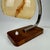 Metal Art Deco Wood and Marble Glass Table Lamp, 1940s For Sale - Image 7 of 8