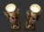 Mid 20th Century Antique French Sevres Style Hand Painted Porcelain and Brass Electrified Urns Table Lamps - Pair For Sale - Image 5 of 7