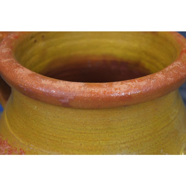 Antique French Ochre Terracotta Olive Oil Jar Jug Amphora Vase Vessel For Sale - Image 10 of 12
