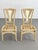 Wood Square Rattan and Stone Marquetry Dining Table and Chairs, 1970s, Set of 3 For Sale - Image 7 of 13