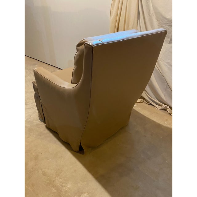 2010s Sherrill-Limited Swivel Leather Chair For Sale - Image 5 of 11