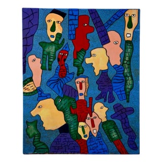 Jean Marie Gauthier, Large Painting Ordinary Mortals, 2007, Canvas & Paint For Sale