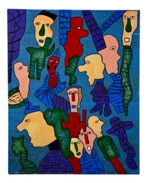 Jean Marie Gauthier, Large Painting Ordinary Mortals, 2007, Canvas & Paint